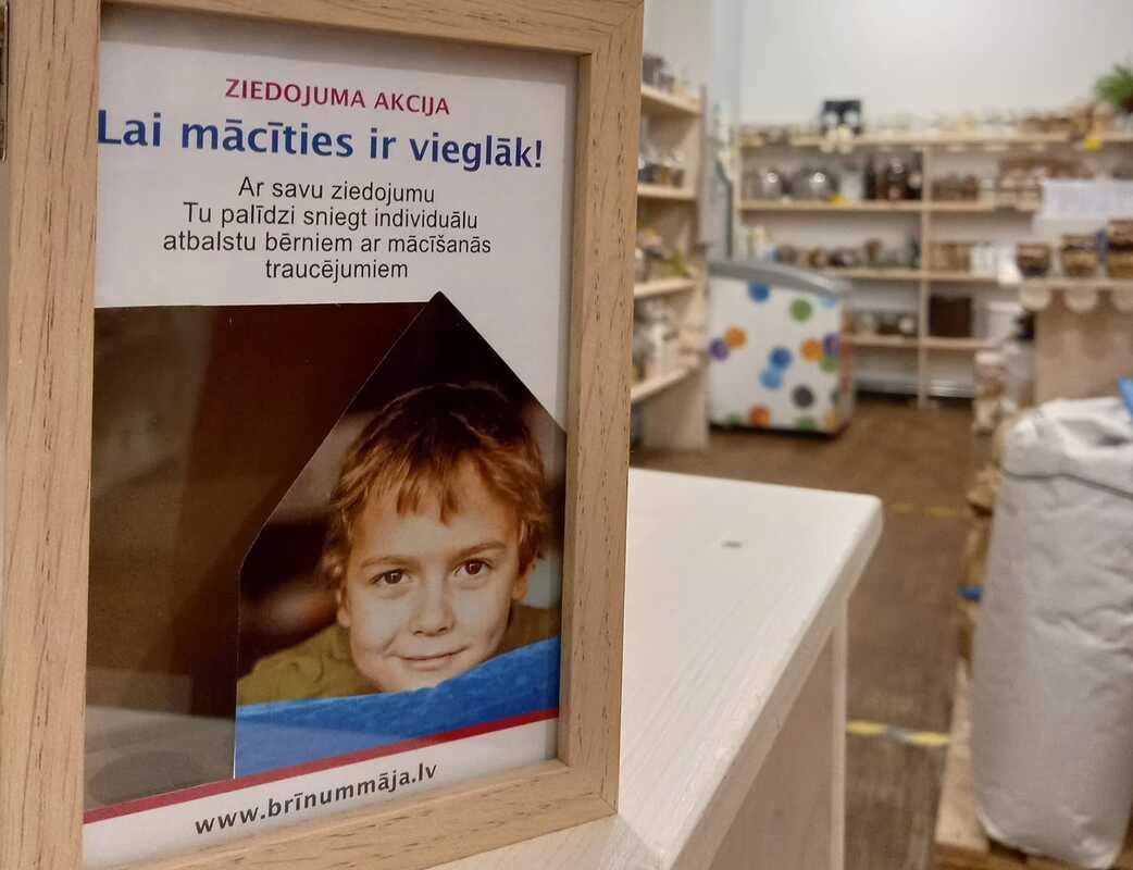Ziedojuma kastīte veikalā Ieber.lv Cēsīs